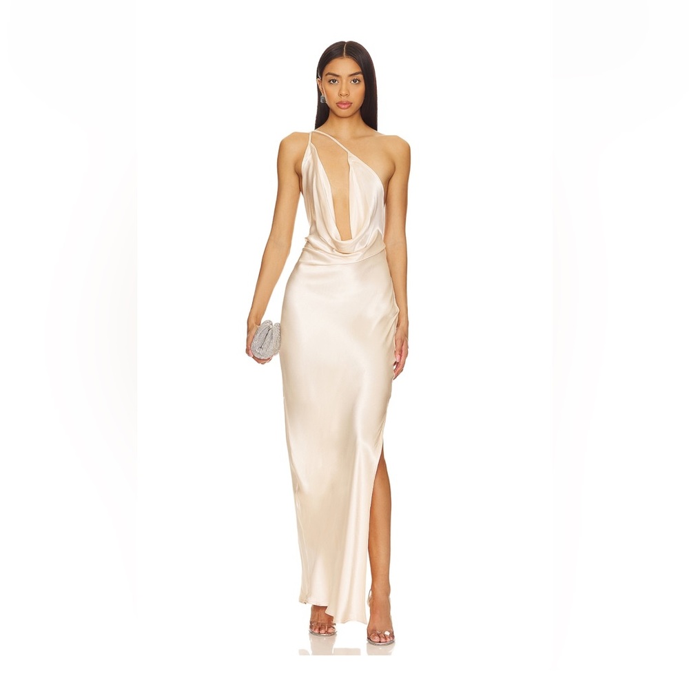 SNDYS - Johanna Cowl Neck Maxi Dress Champagne/